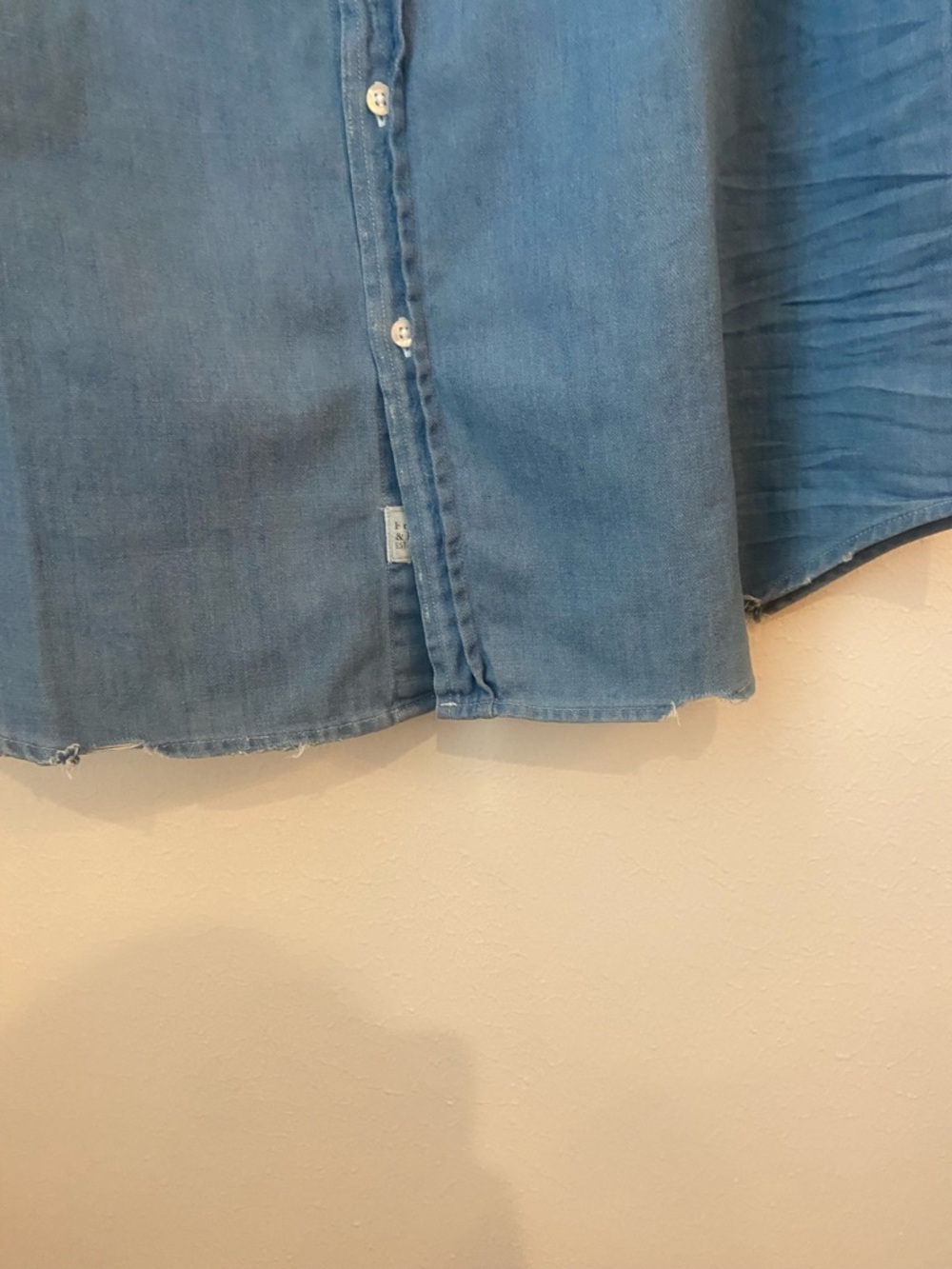 Frank & Eileen Mary Shirt Dress Denim Button Front Blue Italian Cotton Size M - Picture 6 of 7